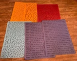 5 Sheets 22 X 31" Handmade Stamped Paper Palm Tree Elephant Red Wrapping Craft. Fixed Price $46.32.