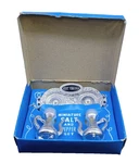 Nos West Virginia Mini Coffee Pot Salt & Paper Shakers Set W/ Tray Box Vtg. Fixed Price $12.00.