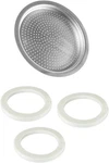 2.25" (57MM) Espresso Filter And Gasket Seals Compatible With Bialetti 3 Cup Alu. Fixed Price $14.99.