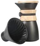 Dhpo Pour Over Coffee Dripper High-fired Ceramic Black Bamboo Carafe Insulated. Fixed Price $29.99.