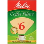 Melitta #6 Cone Coffee Filters, Unbleached 40 Count (pack 1), No Color. Fixed Price $9.31.