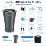 Mini Portable Air Purifier Usb Desktop Car Home Office Hepa Filter Grey. Fixed Price $9.99.
