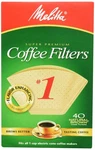Melitta 620122 40 Count #1 Natural Brown Cone Coffee Box,. Fixed Price $22.21.