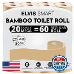 Elvissmart Natural Babmboo Toilet Paper ROLL-3 Ply 157 Sheets Pack Of 20. Fixed Price $52.47.