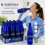 Saratoga Sparkling Water 12 Pack 28OZ Carbonated Spring Pet Bottles. Fixed Price $22.30.