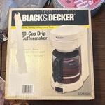 Black+decker DCM200C 10-CUP Drip Coffeemaker Champagne Removable Filter Timer. Fixed Price $25.00.