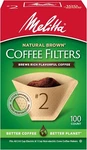 #2 Cone Coffee Filters, Unbleached Natural BROWN,100 Total Usa. Fixed Price $5.79.