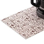 S&t Inc. Coffee Mat, Absorbent Bar For 12'X18', White With Brown. Fixed Price $10.61.