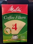 Melitta Coffee Filters #4 Cone Natural Makes Taste Great!!. Fixed Price $11.95.
