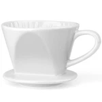 Zmzkkll Pour Over Coffee Maker, Ceramic 10 Fl-oz, White. Fixed Price $18.99.