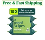 Goodwipes Flushable Butt Wipes, Botanical Bliss Scented, 3 Pack, 150 Total. Fixed Price $6.93.