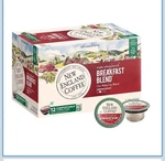 New England Coffee Breakfast Blend Medium Roast 12 Compostable Keurig Pods. Fixed Price $13.00.