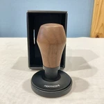 Normcore V4 58MM Spring Loaded Espresso Tamper, Walnut W/ Flat Base. Fixed Price $29.99.
