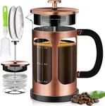 Ymmind 34OZ French Press Coffee Maker With Filters - Copper Finish. Fixed Price $37.99.