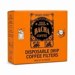 Bacha Coffee Disposable Drip Filters, Single Serve Paper, Orange 30 Pack. Fixed Price $9.22.