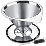 Lhs Pour Over Coffee Dripper Stainless 1-2 Cups, Single Mesh Silver. Fixed Price $21.46.
