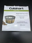 Cuisinart Gtf-b Permanent Basket Gold Tone Coffee Filter 8-12 Cup. Fixed Price $9.99.