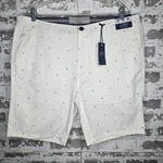 Nwt Paper Denim & Cloth Mens White Palm Tree Print Stretch Twill Chino Shorts 36. Fixed Price $25.30.
