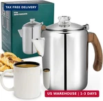Apoxcon Coffee Percolator Pot Stainless Steel Maker With Tough Glass Knob. Fixed Price $64.32.
