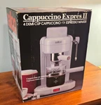 Salton EX-96 Cappuccino Expres Ii 4 Cup Espresso Maker New Original Box Nib. Fixed Price $69.99.
