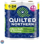 Quilted Northern Ultra Soft & Strong Toilet Paper, 6 Mega Rolls = 24 Regular .... Fixed Price $12.95.