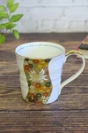 Kutani Yaki Japanese Mug Coffee Tea Cup Shippo Kin Hanazume Gold Flower Cram F/s. Fixed Price $88.25.