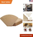 Perfect Brew: 100 Count Unbleached Coffee Filters For 8-12 Cup Drip & Pour Over. Fixed Price $17.99.