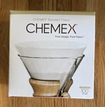 Chemex Filters, Bonded Pre-folded Round (FC-100 White) Open Box. Fixed Price $10.99.