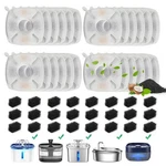 Dooob 48 Pcs Cat Water Fountain Filter, 24 Packs White And Black. Fixed Price $25.40.