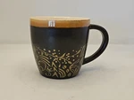 Starbucks Coffee Mug New Bone China Brown & Gold Rim Bean Leaves Cup 2011. Fixed Price $8.00.