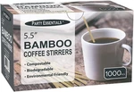 Party Essentials Bamboo 5.5" Coffee Stirrers/beverage Sticks, 1000-COUNT,. Fixed Price $17.99.