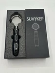 54MM Bottomless Bare Filter, Personalized Resin Coated Stabilized Wood Handle. Fixed Price $20.00.