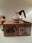 Bunn Easy Pour Decanters 2 Pieces Black New. Fixed Price $80.00.