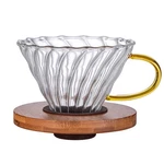 Gute Glass Coffee Dripper/filter Cone 2-4 Cups, Clear-gold Handle. Fixed Price $17.44.