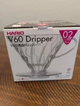 Hario V60 Plastic Coffee Dripper, Size 02, Clear. Fixed Price $16.00.