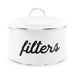 Auldhome Basket Coffee Filter Holder, White Enamel Storage Container I.... Fixed Price $30.25.