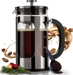 Bayka French Press Coffee Maker, Large 304 Stainless Steel 34 Oz, Dark Pewter. Fixed Price $20.00.