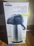 Trudeau Maison Vacuum Pump Pot, Ss In/out, 2.5 L/84 Oz New Box. Fixed Price $14.63.