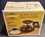 West Bend Glass Pot Decanter 10 Cup Coffee Carafe Replacement 5974 Brown Nice!. Fixed Price $17.00.