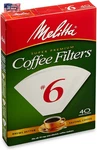 Melitta 40-COUNT Number 6 White Super Premium Coffee Filters. Fixed Price $14.19.