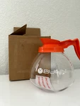 Bunn 12-CUP Commercial Coffee Decanter, Glass Carafe, Orange Handle, Brand New. Fixed Price $18.00.