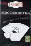 Technivorm Moccamaster #4 White Paper Filters, 100-COUNT Box. Fixed Price $13.06.