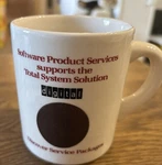 Software Product Services Total System Solution -coffee Cup Mug, England 3-3/4". Fixed Price $12.99.