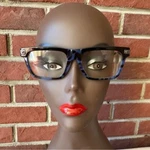 Versace VE3354 Top Black/havana Blue Acetate Rectangle Glasses Frame Nwt. Fixed Price $395.00.