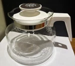 Vintage 80'S Mr. Coffee Glass Carafe 10/12 Cup Knobbed Lid Brown White Flowers. Fixed Price $14.99.