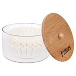 Coffee Filter Holder Glass Storage Container With Lid Stylish Bask. Fixed Price $29.55.